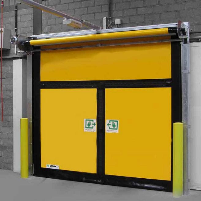 Roll up door - M2 - Entrematic Dynaco - stainless steel / PVC / high-speed