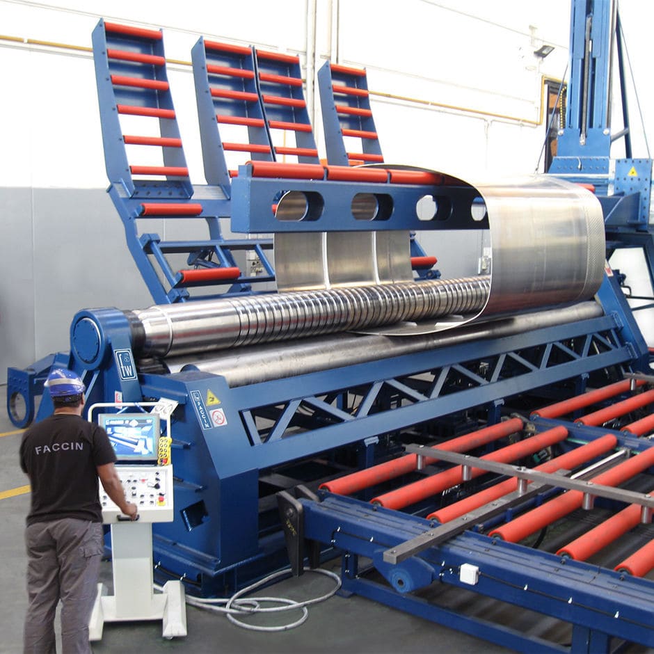 4roll plate bending machine / electric / for heavyduty applications