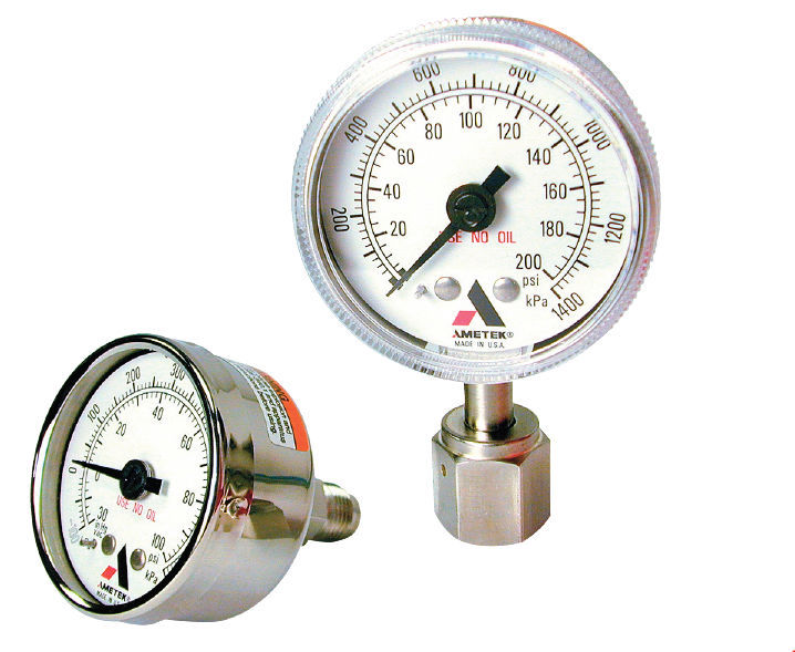 Absolute pressure gauge - 1536 - U.S. GAUGE - dial / threaded / back mount