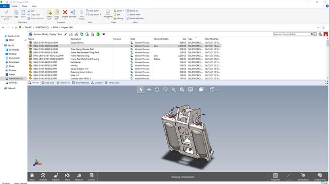 Quality software - PDM - SOLIDWORKS - development / control / CAD