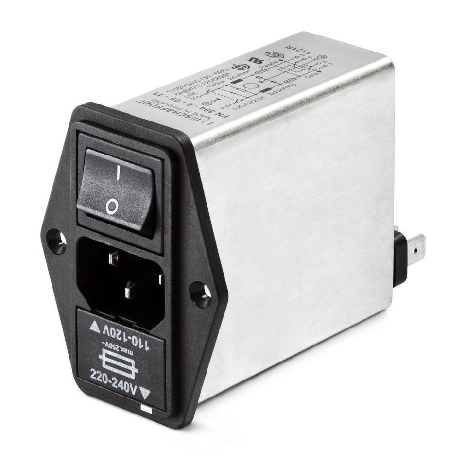 Fuse power entry module FN 390 SCHAFFNER Group integrated