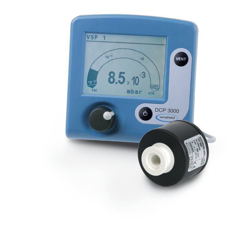 Pirani vacuum gauge DCP 3000 + VSP 3000 VACUUBRAND digital / with