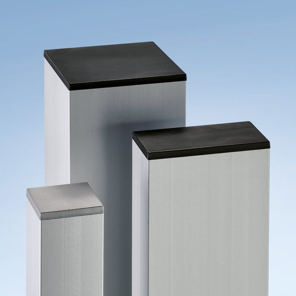 Pressfit end cap Maschinenbau Kitz GmbH rectangular / plastic / for profile ends