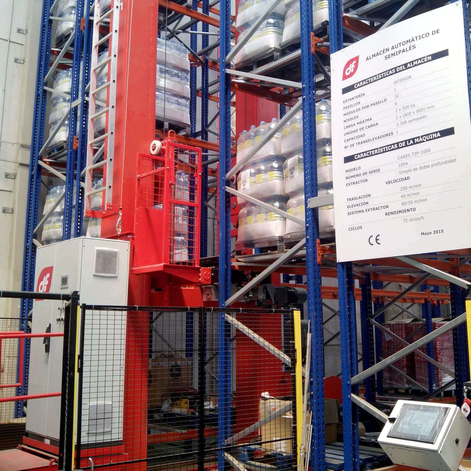 Automatic stacker crane DF Duro Felguera for warehouse