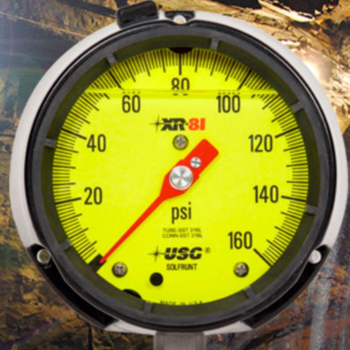 Absolute pressure gauge Crystal Engineering analog / threaded