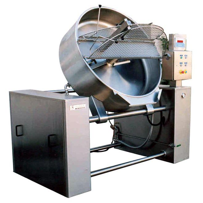 Steam industrial cooker AURIOL reclining / stainless steel / with mixer