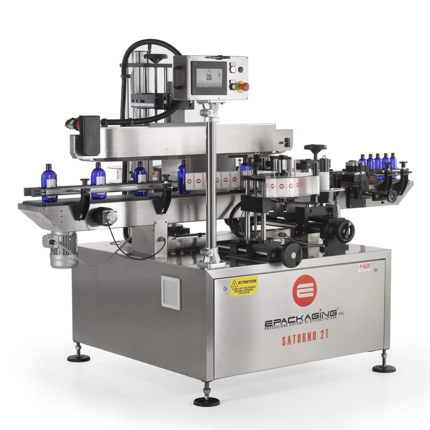 PLC-controlled labelling machine - Saturno 2T Full - E-Packaging Srl ...