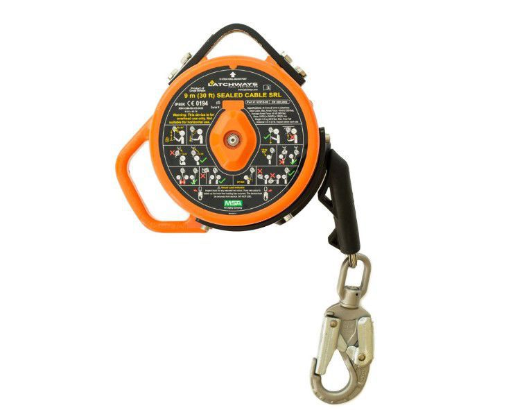 Selfretracting lifeline Latchways MSA horizontal / fallarrest