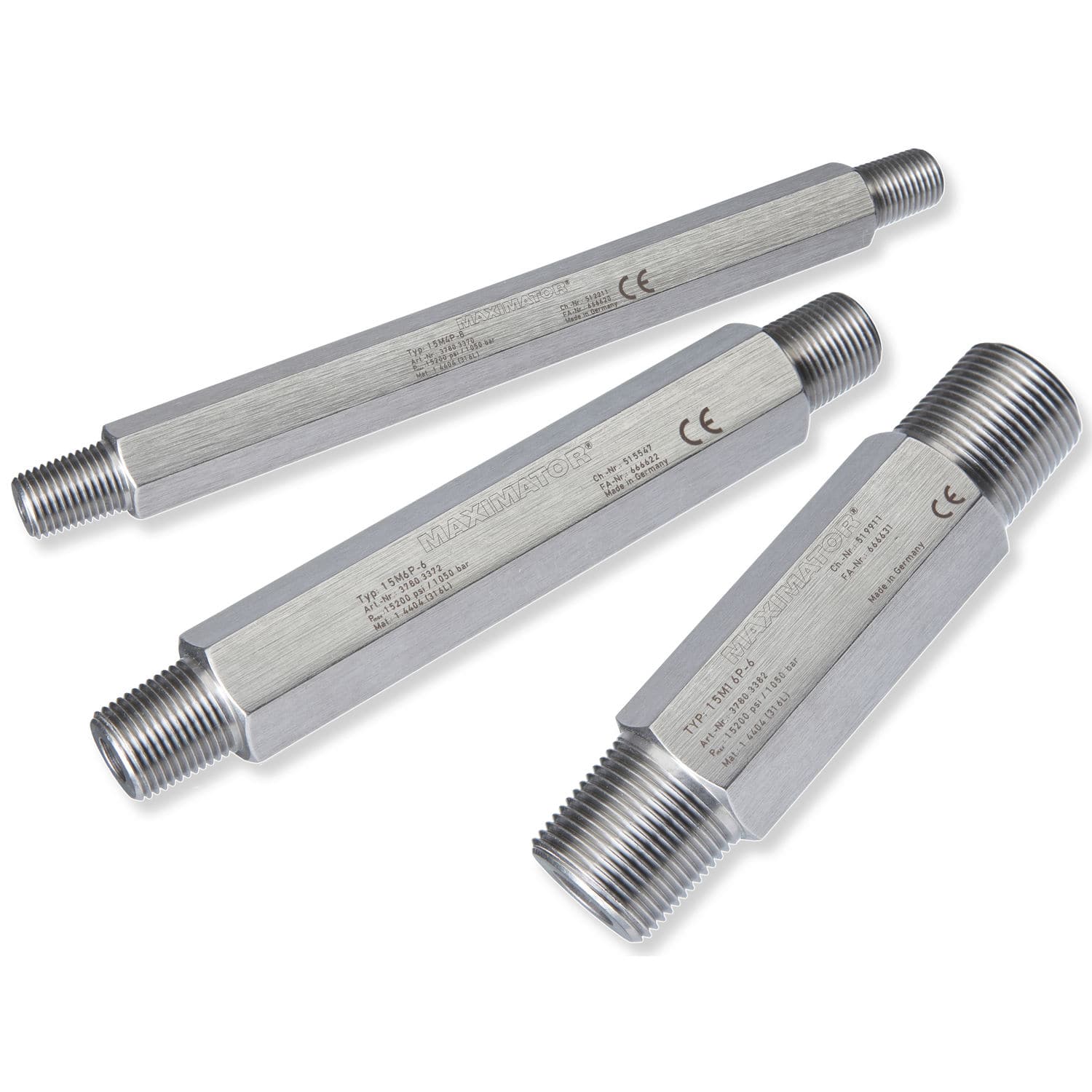 Hydraulic fitting 15M series Maximator GmbH stainless steel / highpressure