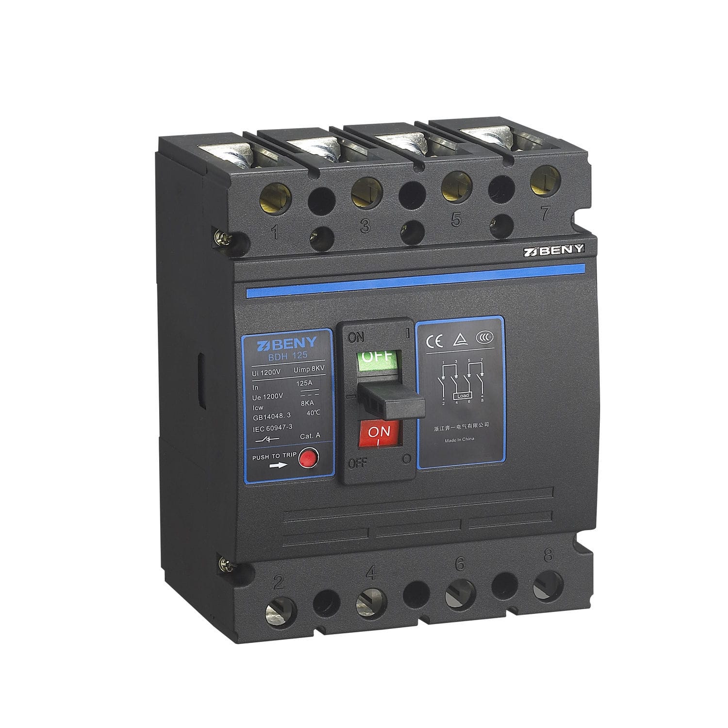 DC disconnect switch BDH125 Zhejiang Benyi Electrical Co.,ltd