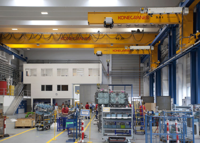 Singlegirder wall traveling jib crane Konecranes with chain hoist