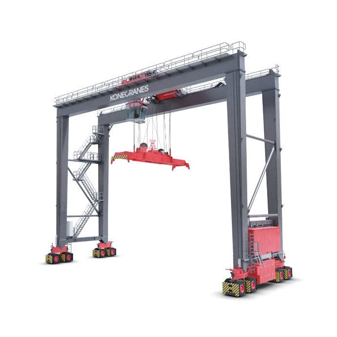 Rubber-tired gantry crane - RTG - Konecranes - for container / double ...