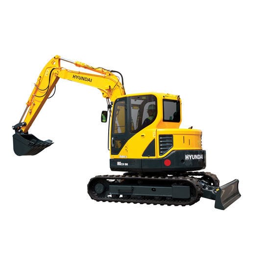 Midi excavator - R80CR-9A - HYUNDAI HEAYY INDUSTRIES - crawler / Tier 3 ...