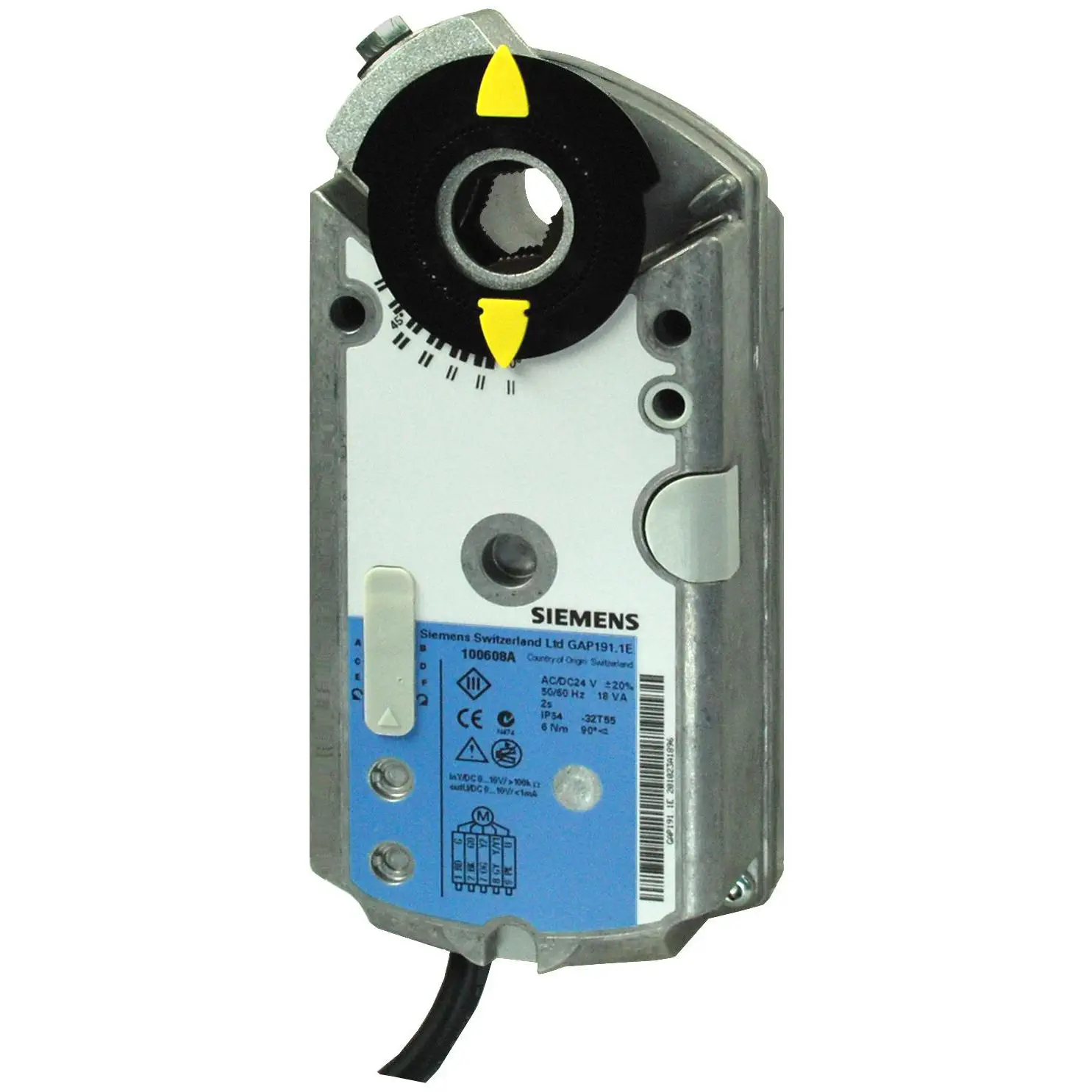 Pneumatic damper actuator - GAP191.1E - Siemens Fire Safety