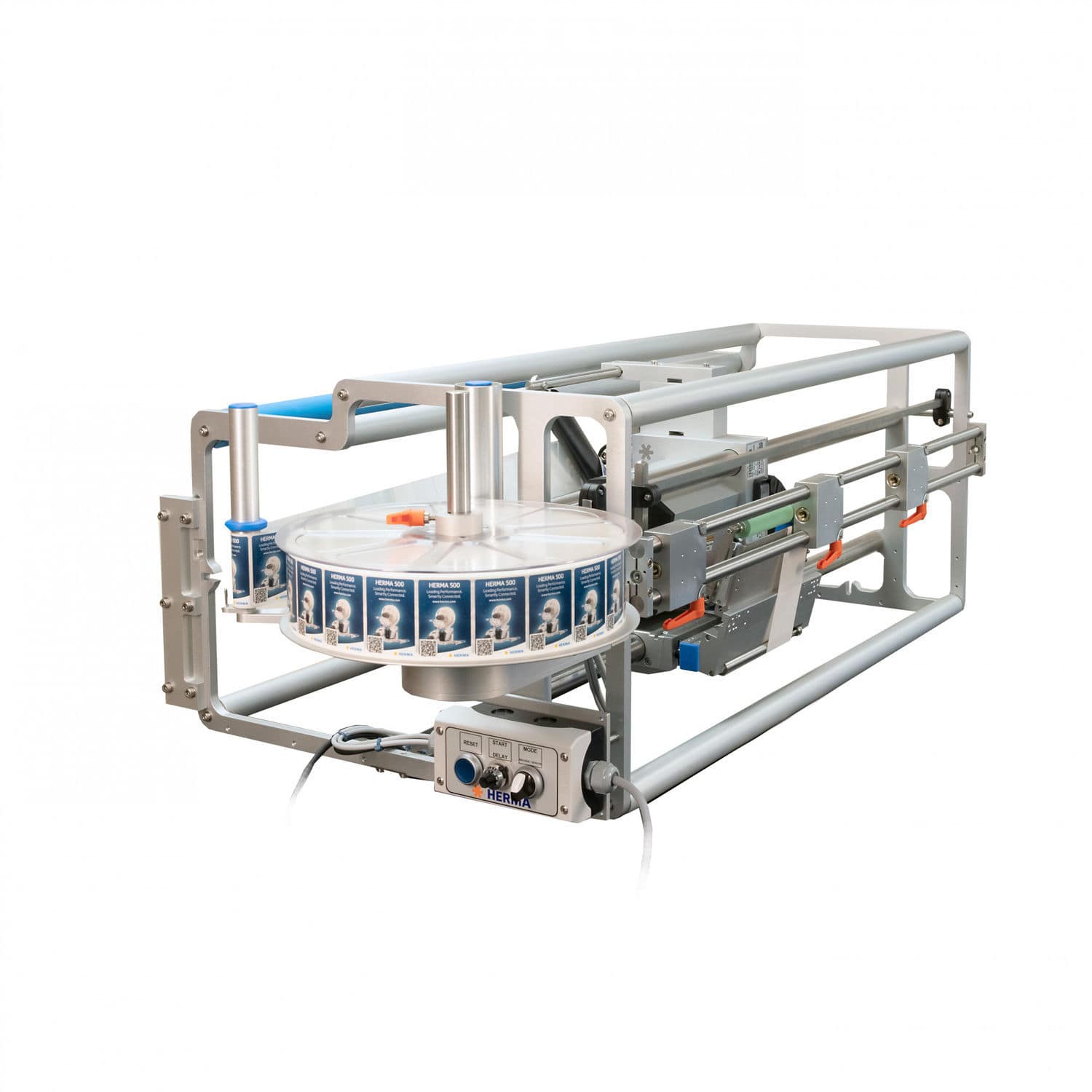 Label applicator for the pharmaceutical industry 500 VFFS / HFFS