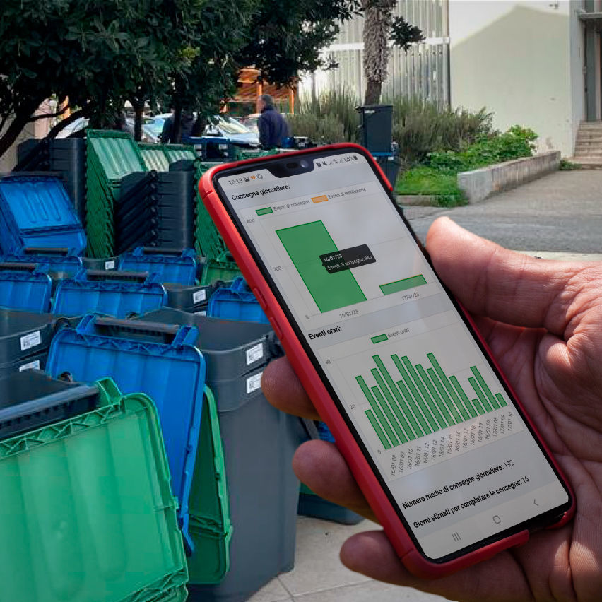 Waste container delivery system - Junker Action - ALTARES SRL
