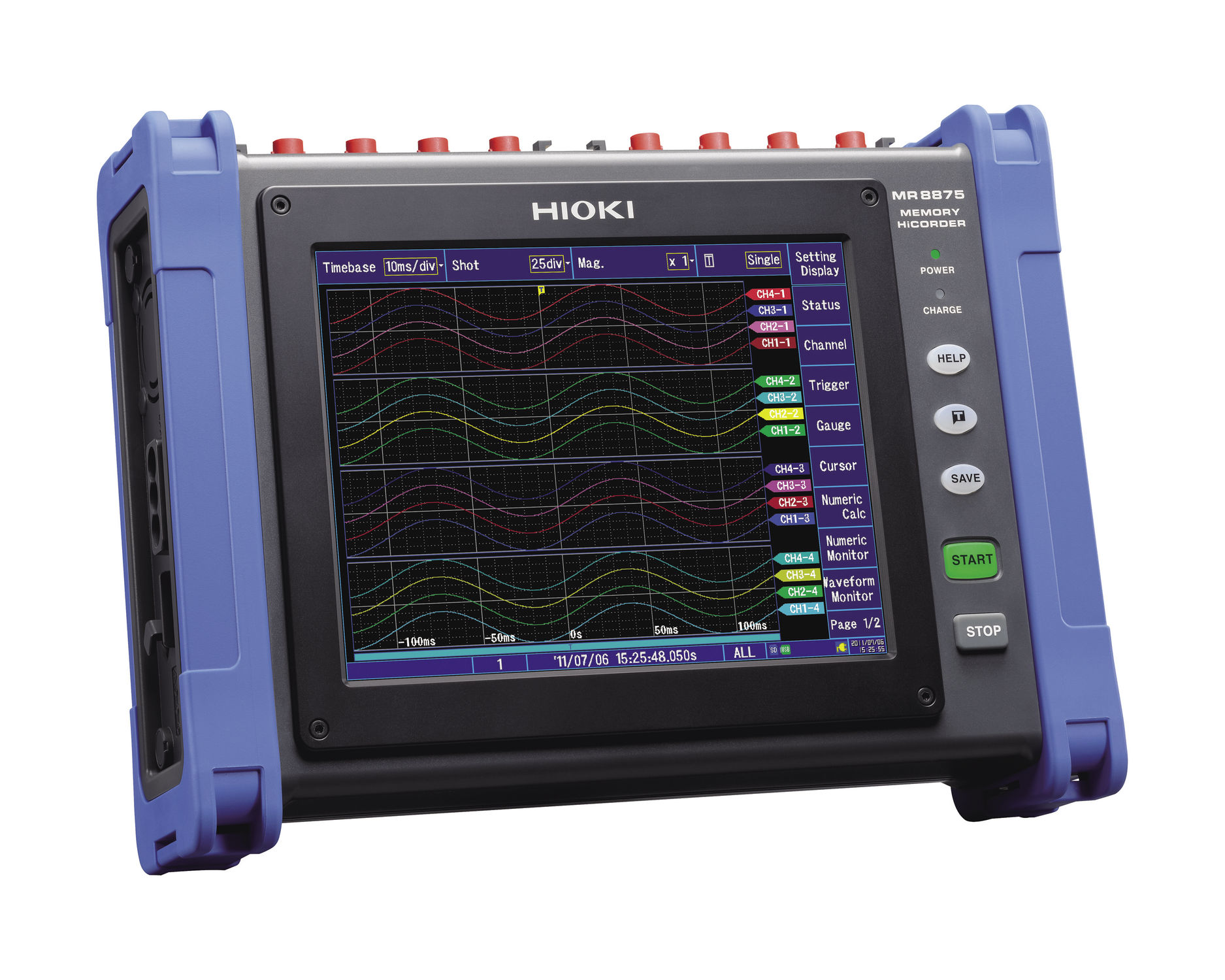 Temperature data acquisition system 16ch, 500kS/s, 16bit MR8875