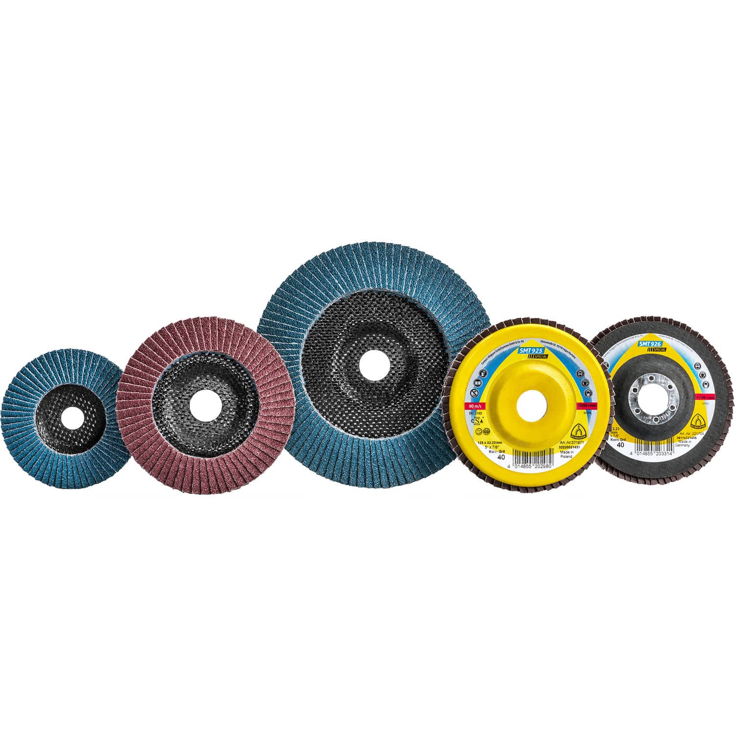 Stainless steel flap disc SMT series KLINGSPOR finishing / zirconiumcoated