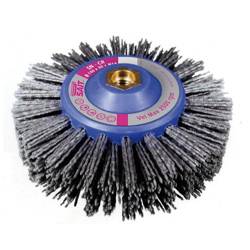 Knotted wheel brush SNCR SAIT Abrasivi sanding / nylon / silicon carbide
