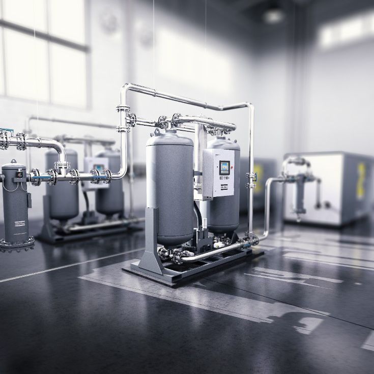 Desiccant compressed air dryer CD 1 + Atlas Copco Construction