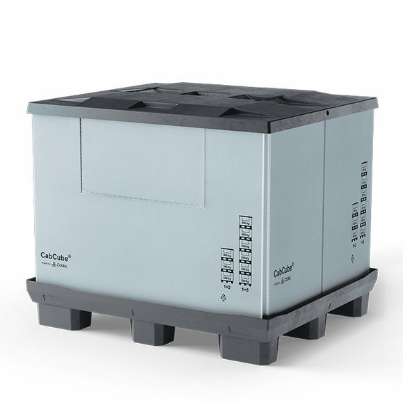 Foldable pallet box - CabCube 2.0 (9F) - Cabka - plastic / storage ...