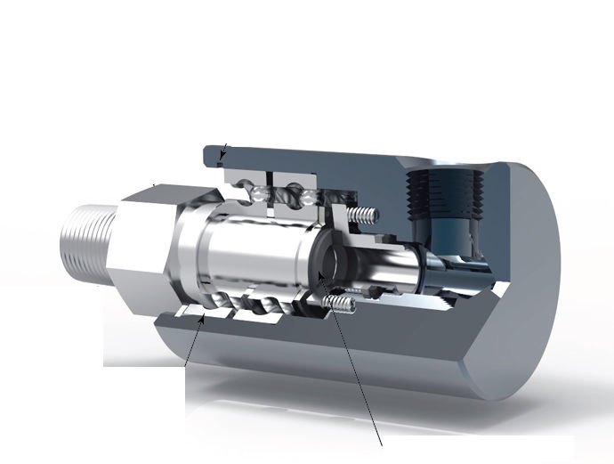 Air rotary union RU008 Rotary Systems, Inc. for vacuum / hydraulic / mediumpressure