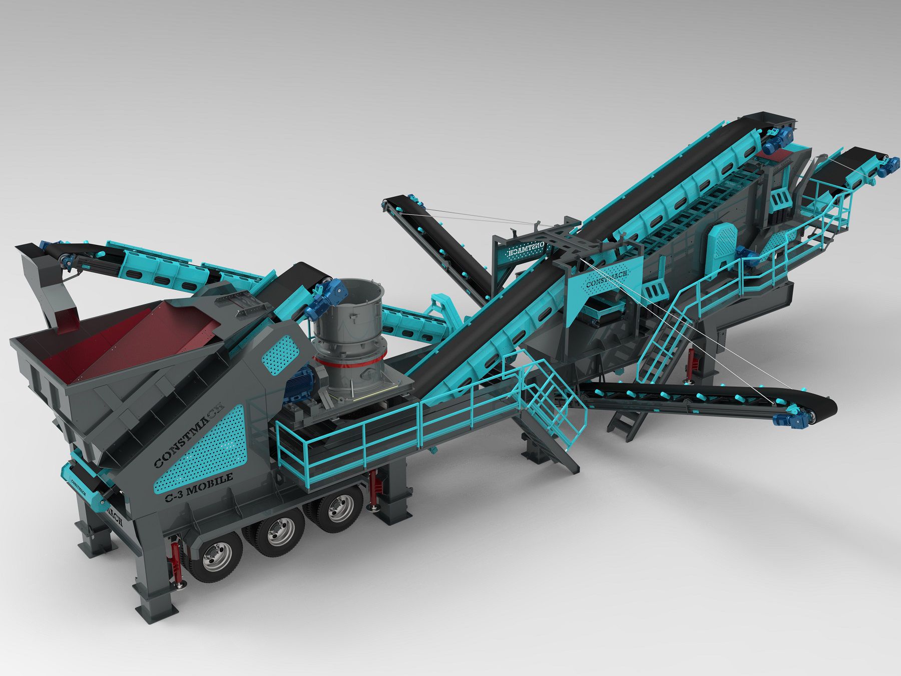 Jaw crusher - JC-3 - CONSTMACH Concrete Plants & Crushers - mobile