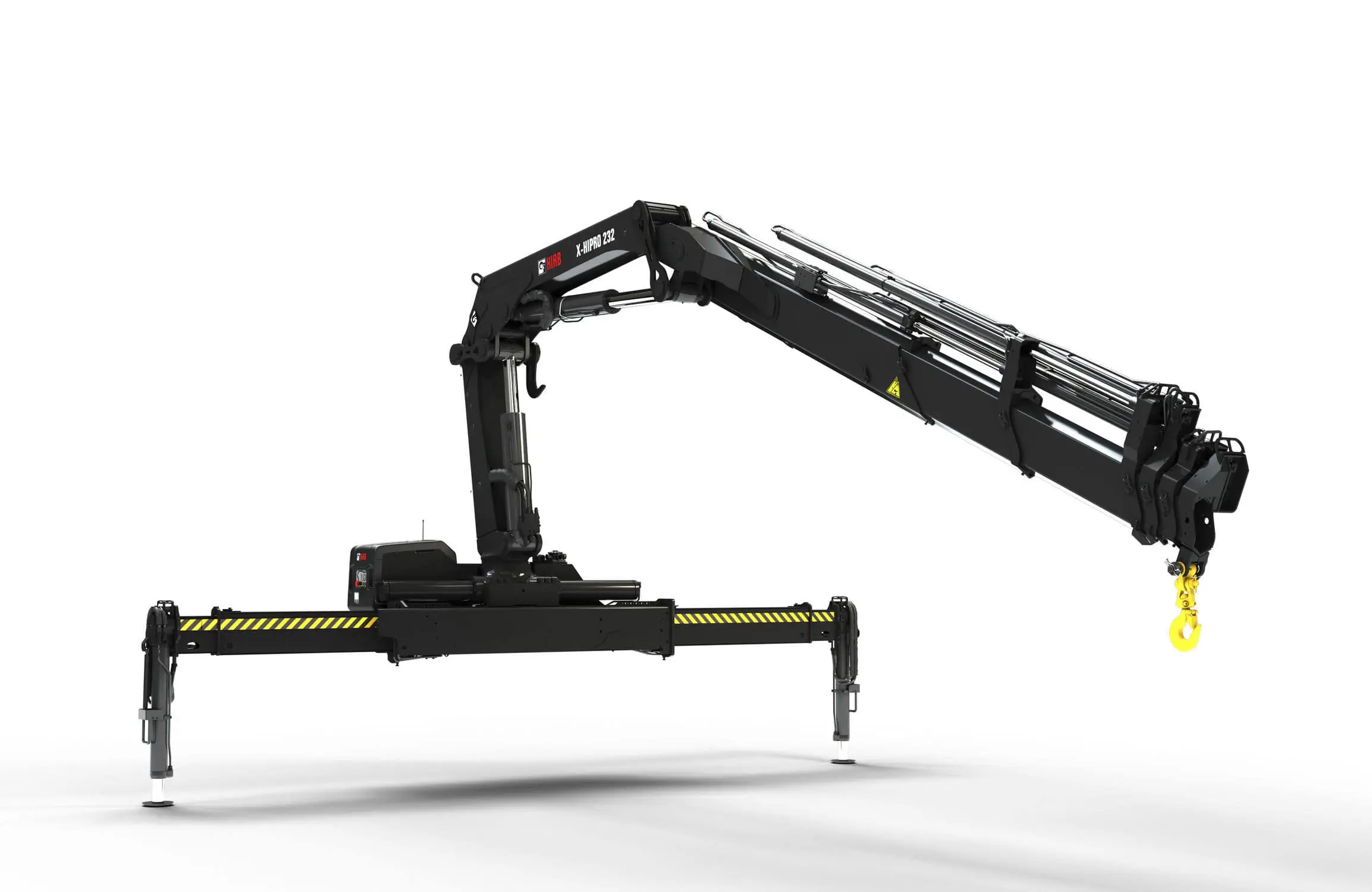 thumbnail image 2 of Herpa Hiab X-Hipro 232 E-3 Loading Crane Model – 1:87 Scale, Red, For Long Wood, No. 054157 2 of 6