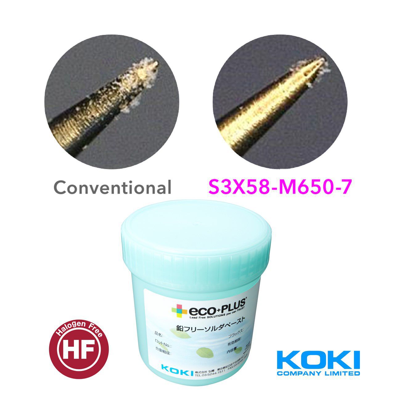 Solder paste S3X58M6507 Koki Company Limited
