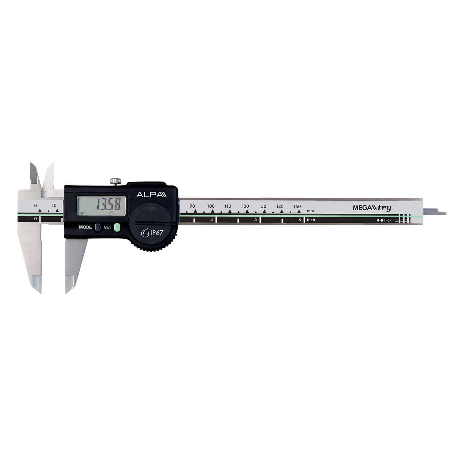 Digital caliper IP67 Megatry Alpa Metrology stainless steel