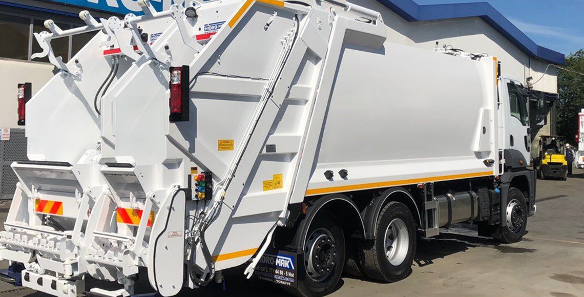 Multi chamber Waste Collection Vehicle Eco Twin HidroMak Rear loader