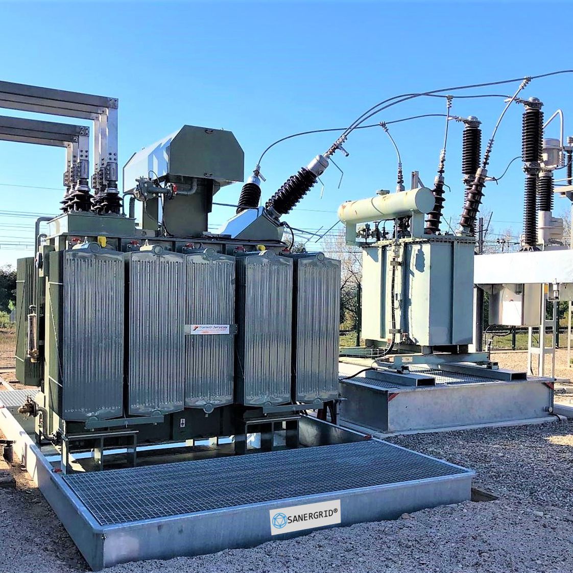 Transformer containment bund TRT® SANERGRID galvanized steel / rigid