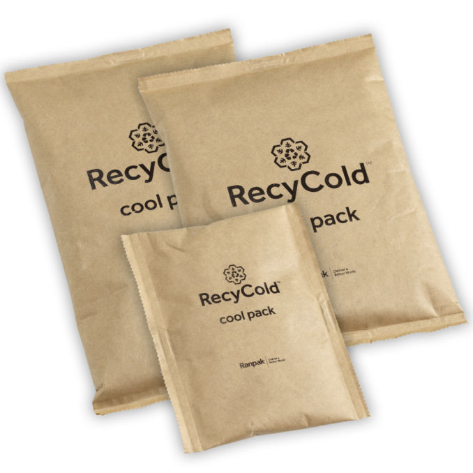 Biodegradable bag RecyCold cool pack Ranpak isothermal / paper