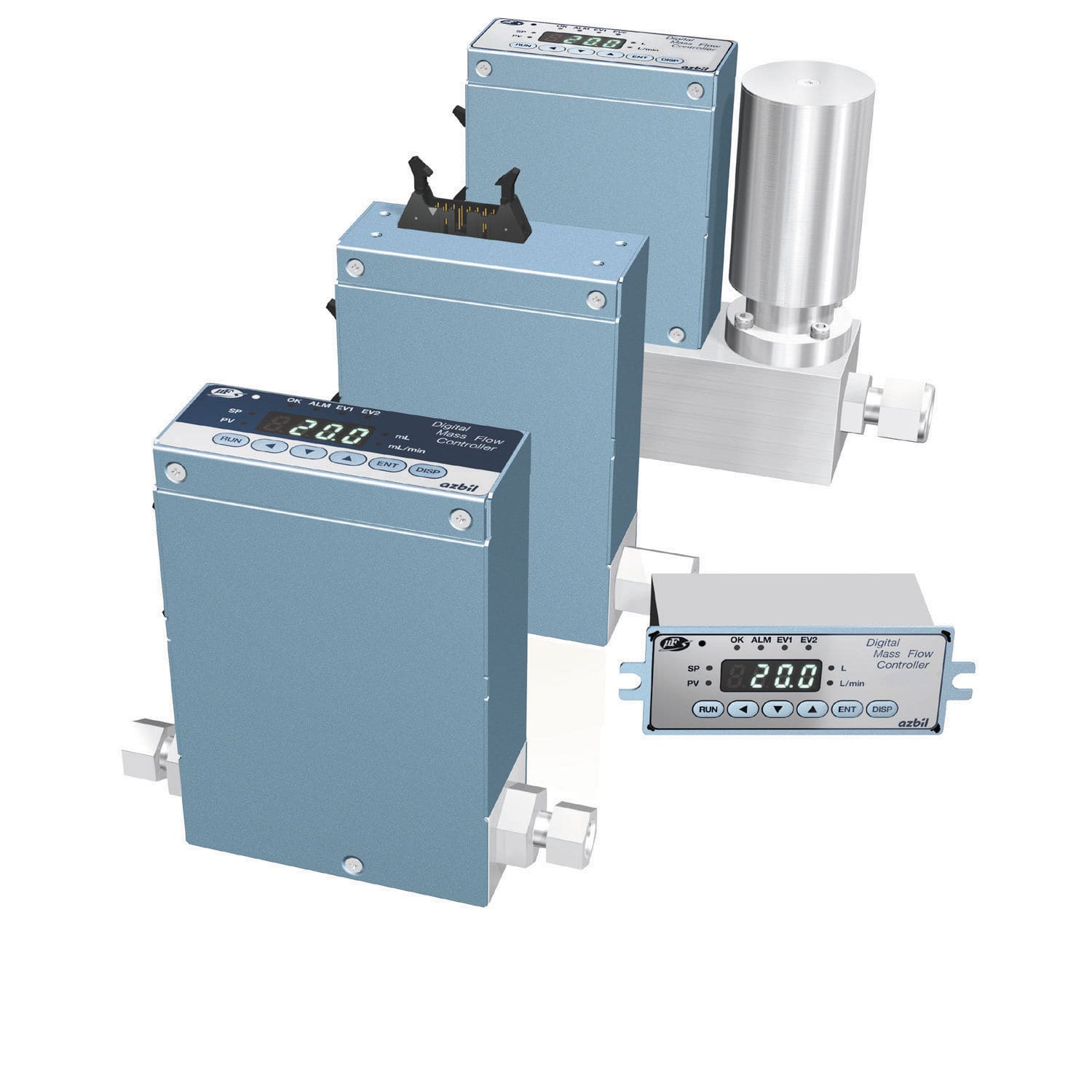 Mass flow controller MQV Azbil Europe NV for gas / digital / for