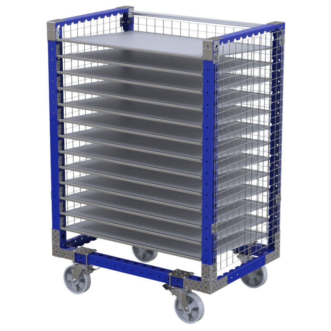 Storage cart Q1000317 FlexQube metal / shelf / container