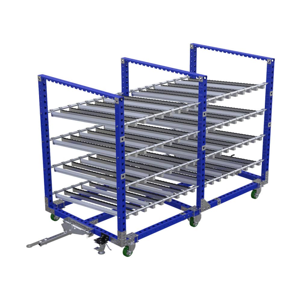 Handling Cart - Q-100-0807 - Flexqube - Metal   Six-wheel   Tugger