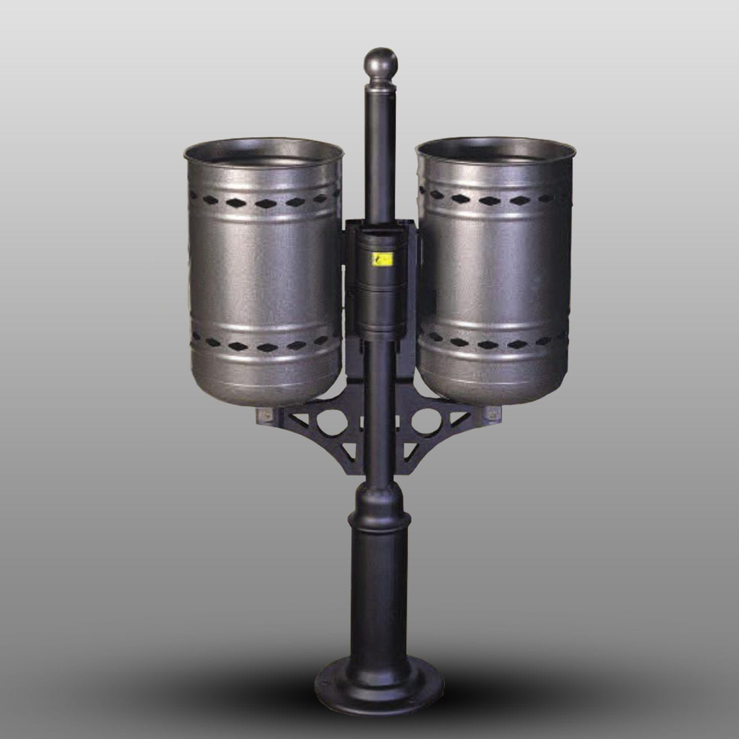 Galvanised steel waste bin EK 38 series Green City International