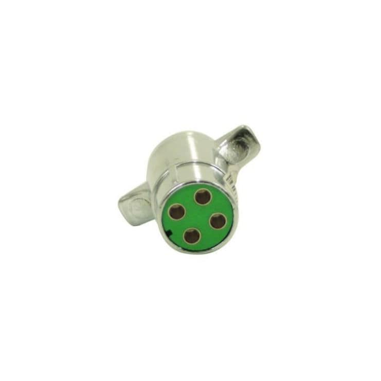 Round plug P215M Pierce Arrow Inc. male / chrome / ABS plastic