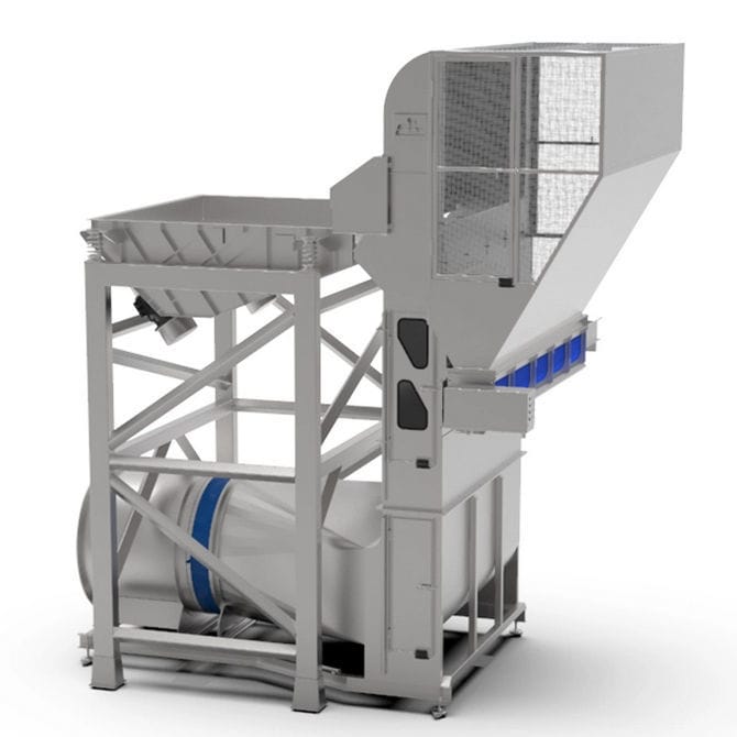 Vegetable food cleaning machine - Constructie Bruynooghe N.V. - belt / air