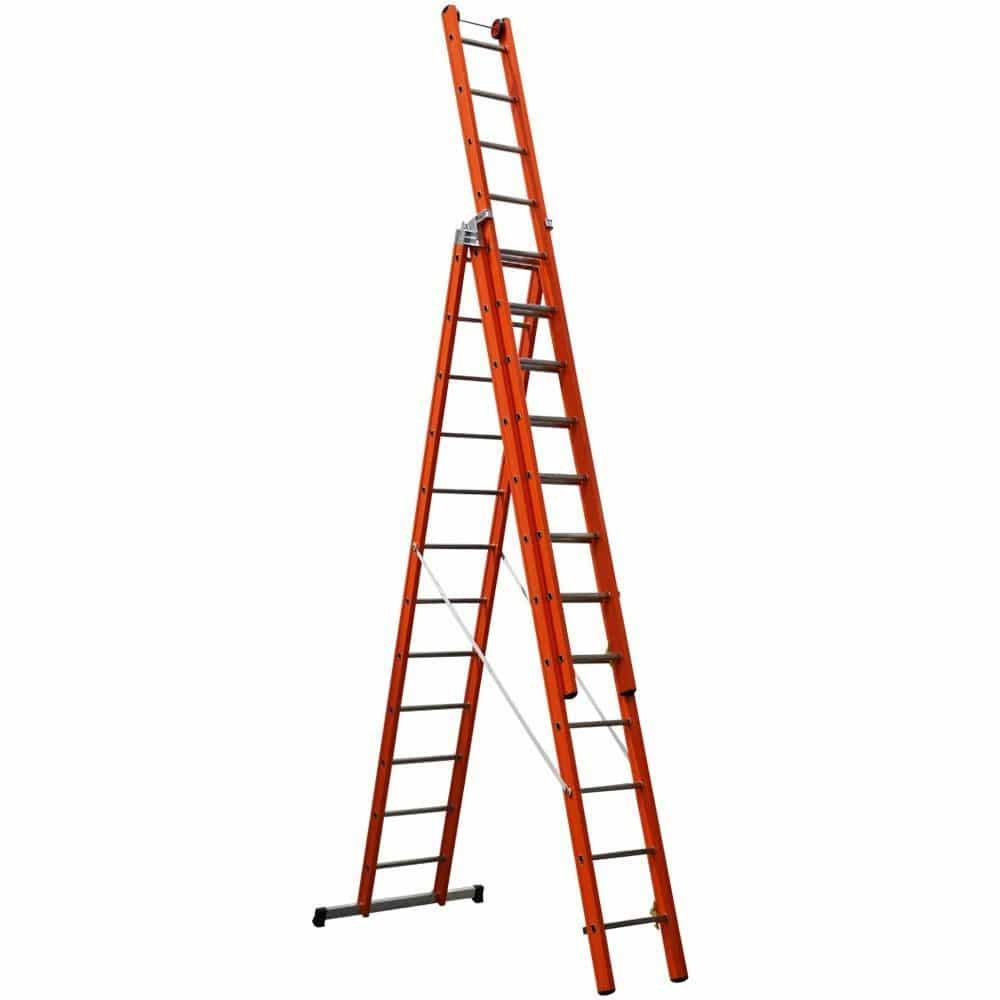 Fiberglass ladder FS series CAGSAN LADDERS folding / sliding