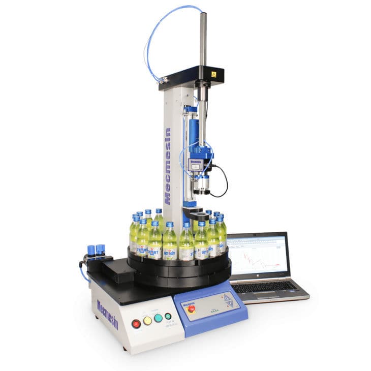 Benchtop torque meter ABCt Mecmesin for screw caps / automated