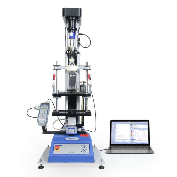 Benchtop torque meter CombiCorkdV Mecmesin for bottle closures / with printer / electronic