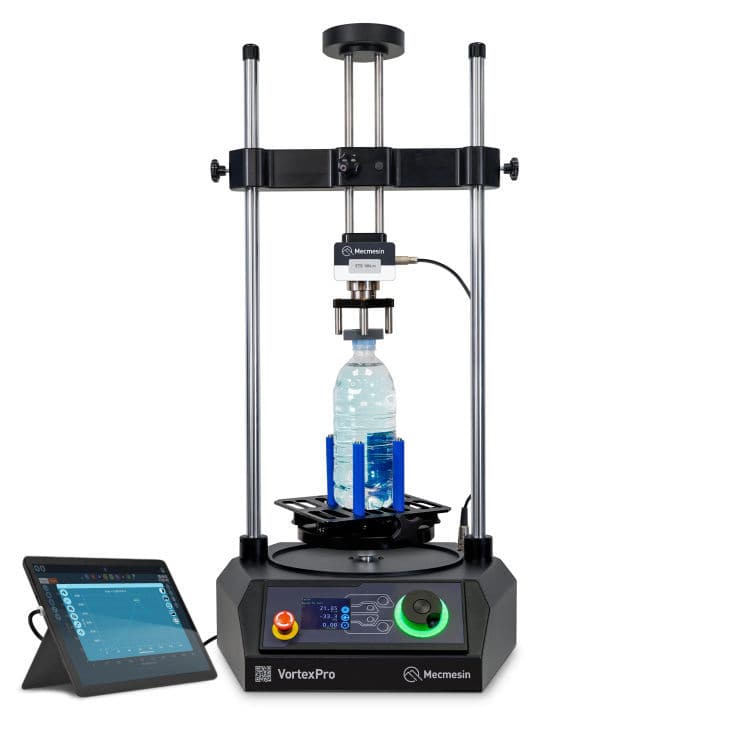 Benchtop torque tester VortexPro Mecmesin for bottle closures
