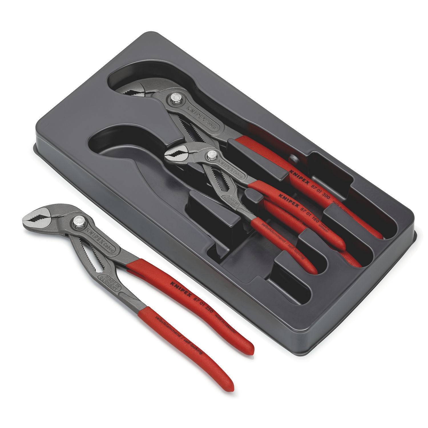 Slipjoint pliers set 00 20 09 V02 KNIPEX for pipes / steel