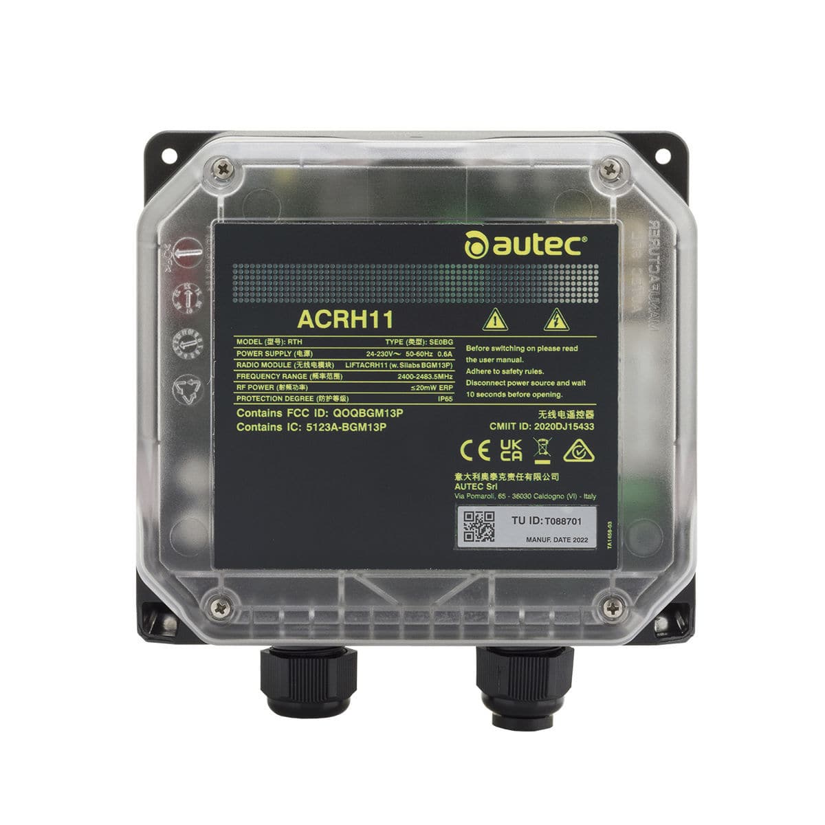 Compact receiver - ACRH11 - Autec Safety Radio Remote Control - for ...