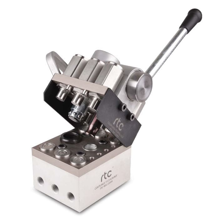 Hydraulic fitting M 104.08 / M 104.10 RTC Couplings GmbH quick / aluminum / compact