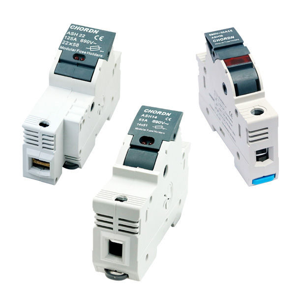 DIN rail fuse holder ASH series Chordn IEC / IP20 / LED