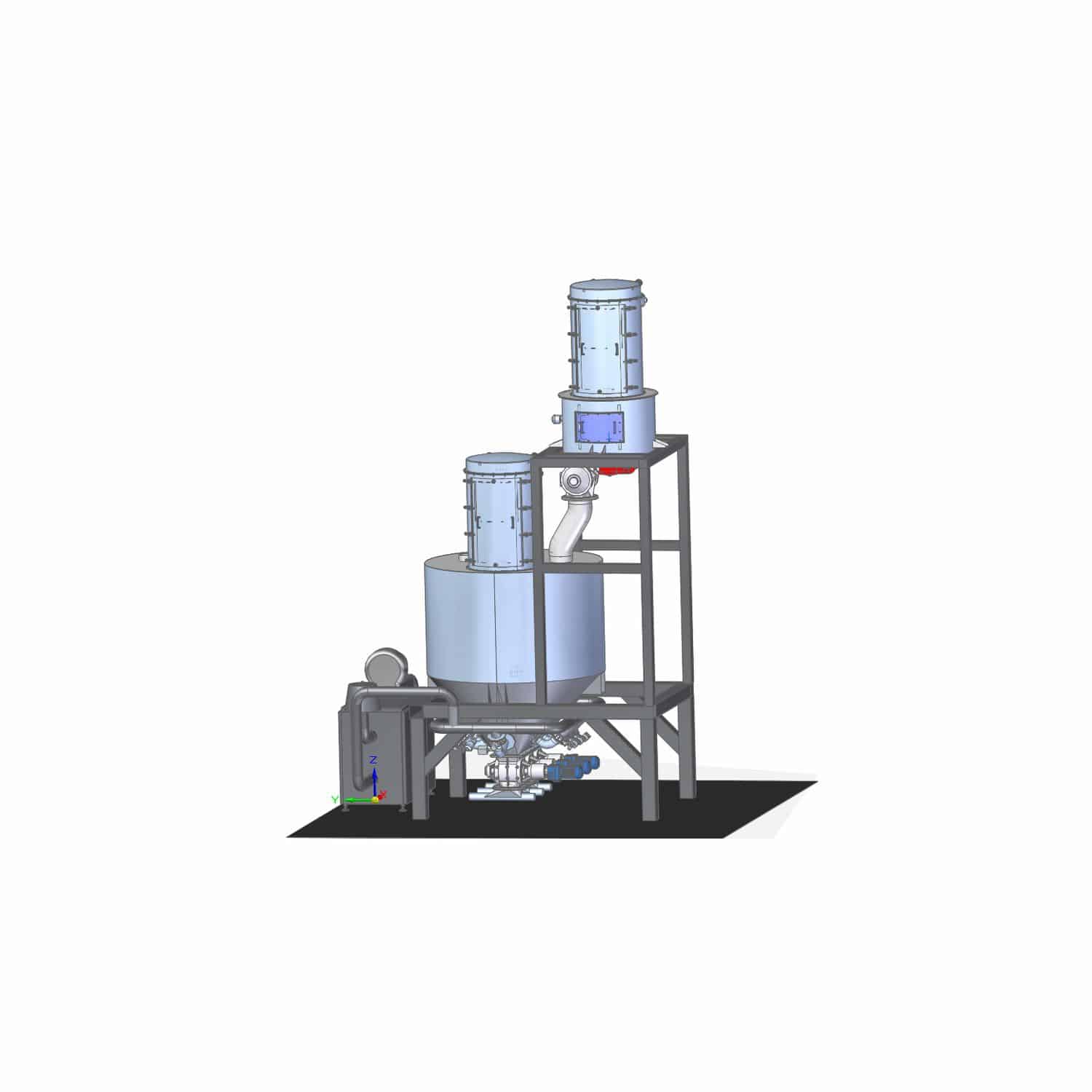 Powder cooling system TECHNOSILOS for the food industry / air