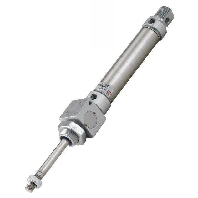 Rod lock cylinder MRL series AIGNEP pneumatic / piston / miniature