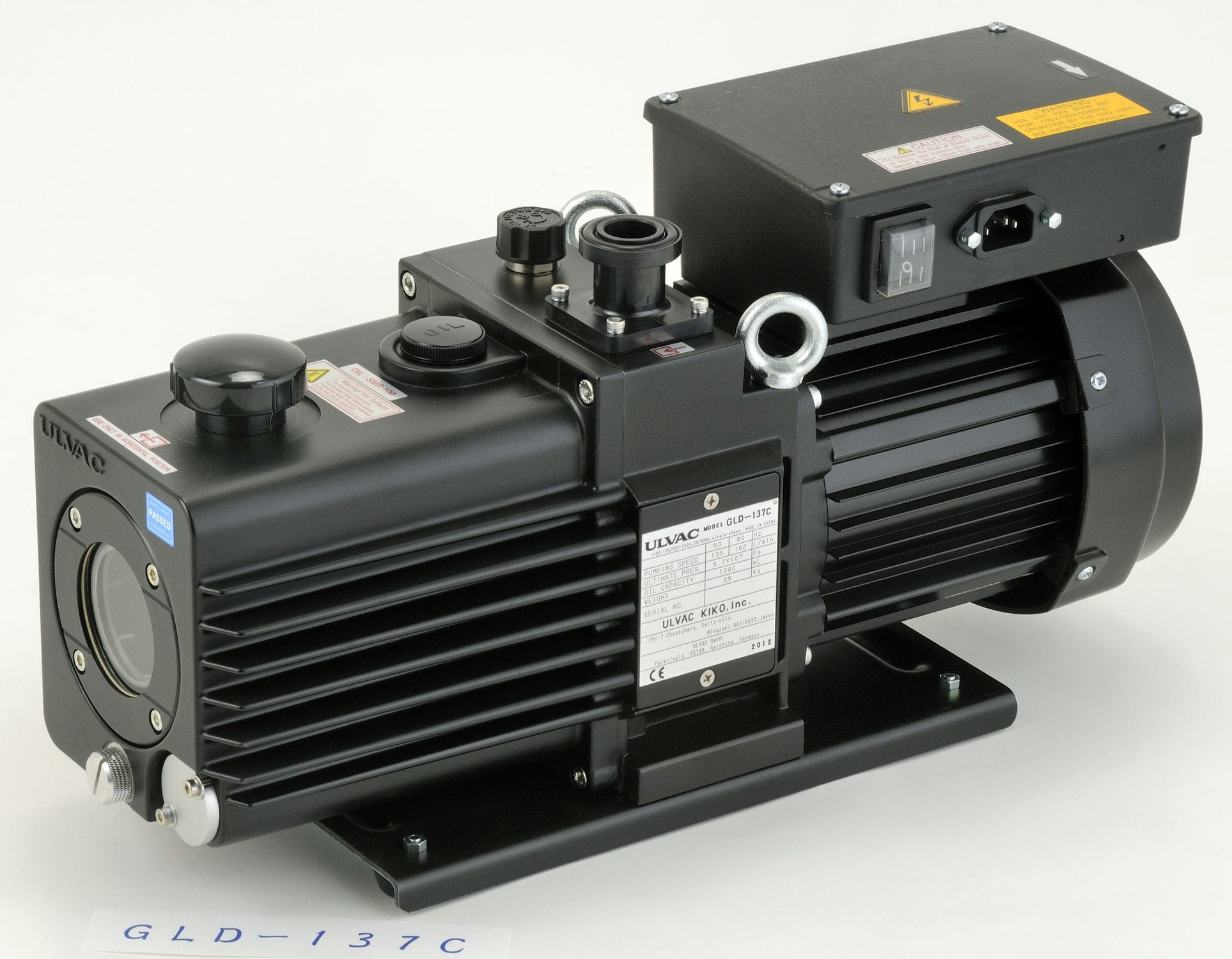 Rotary vane vacuum pump GLD series ULVAC GmbH lubricated / single